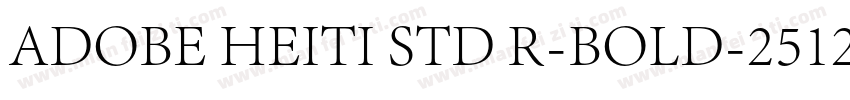 ADOBE HEITI STD R-BOLD-2512字体转换